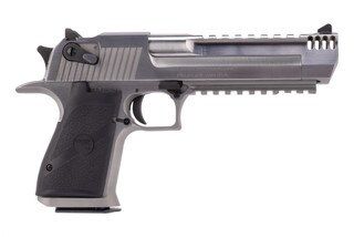 Desert Eagle .50 AE semi-automatic pistol with muzzle brake.